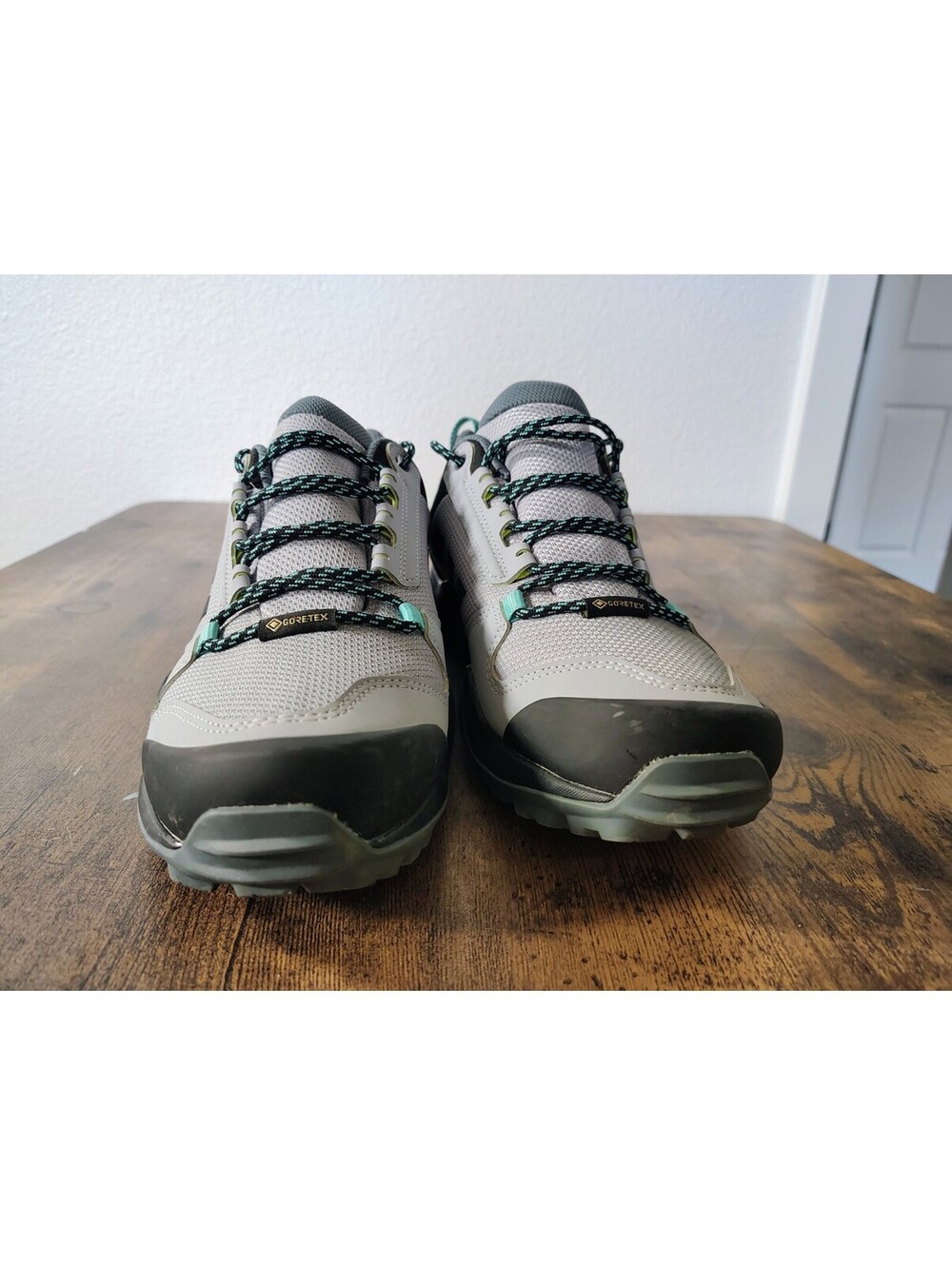 Adidas Terrex AX3 GTX Womens Hiking Shoes Size 10.5 Gray Mint Waterproof FX4684 - Picture 3 of 9